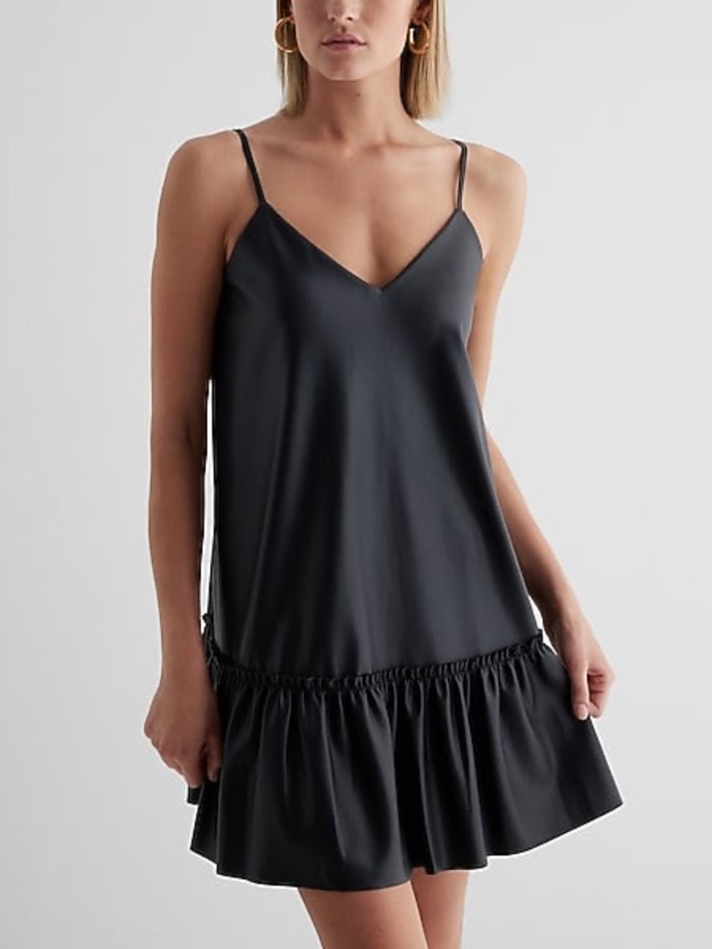 Express Black Faux Leather Mini Dress
